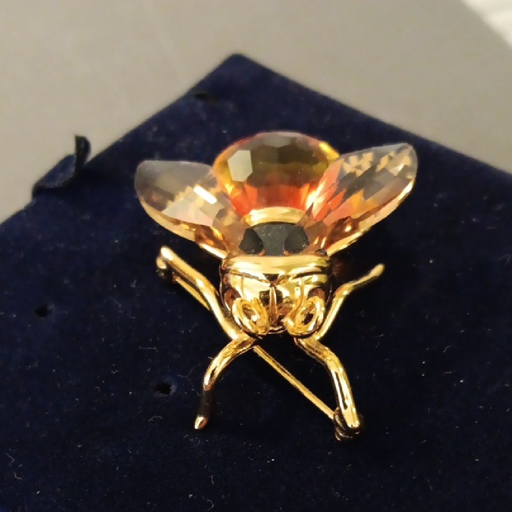 Daniel Swarovski Crystal Paradise Alipur Bumblebee Brooch - Picture 3 of 9